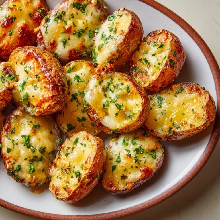 Parmesan Smashed Potatoes with Garlic Dip Recipe