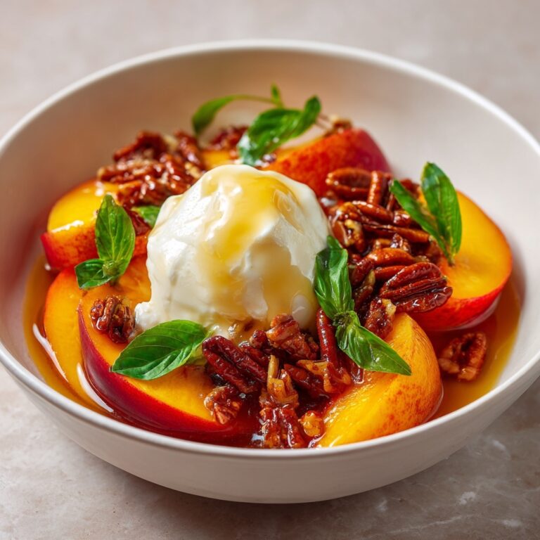 Peach & Burrata Caprese Recipe