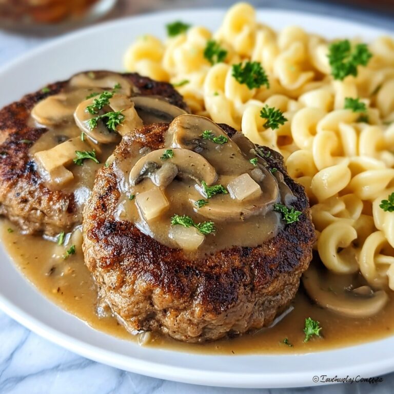 Bobby Flay Salisbury Steak with Mushroom Gravy Recipe