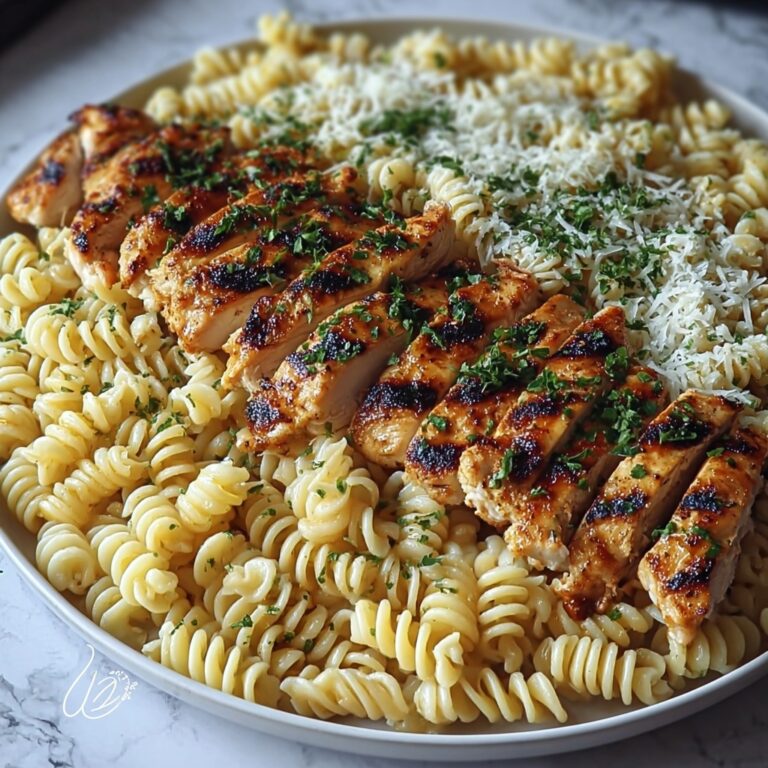 Indulgent Cheesy Rotini with Garlic Parmesan Chicken Delight Recipe