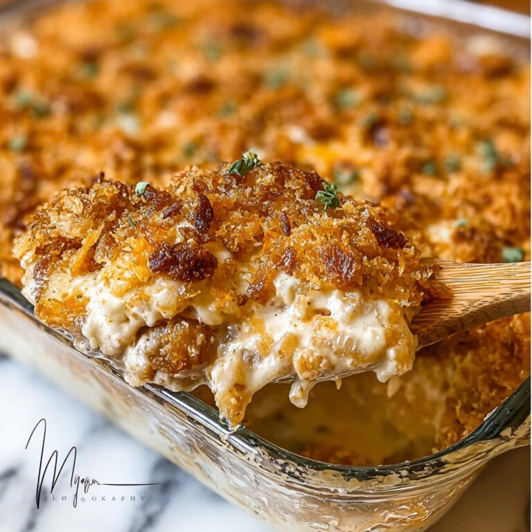 Creamy Chicken Casserole with Cheddar and Buttery Crust Recipe