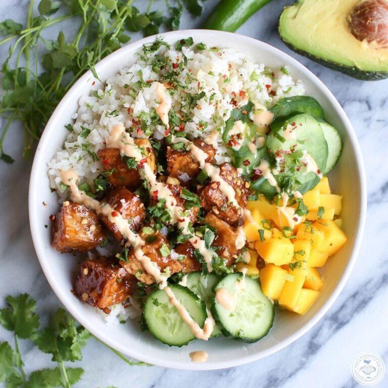 Teriyaki Salmon Rice Bowl with Mango and Coconut Rice Recipe